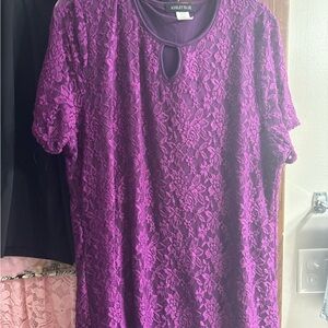 Ashley Blue Women's Violet Lace Blouse